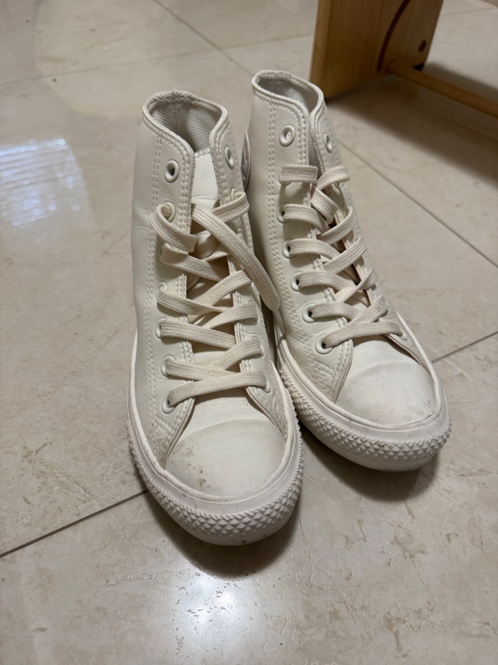 Converse White High-Top Canvas Sneakers